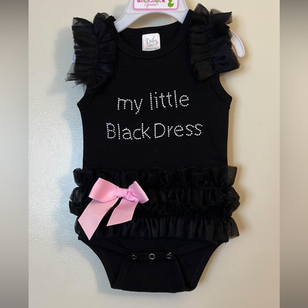 Baby Ganz Little Black Dress Onesie 🎀